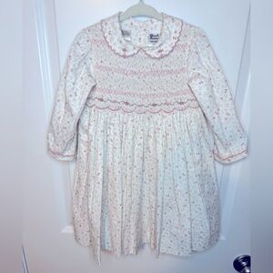 Sarah Louise England Girls Smocked Floral Dress Size 2Y